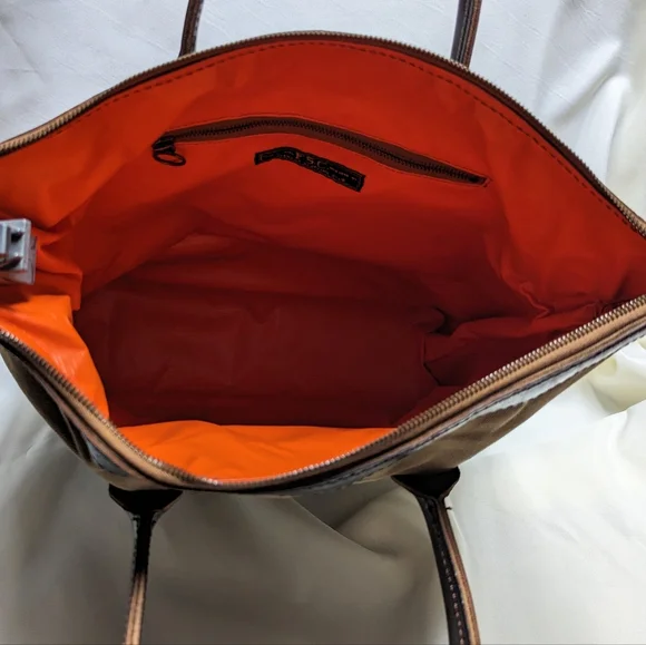 Freemans Sporting Club x BillyKirk Bank deposit Tote Bag Leather Waxed Cotton - Picture 8 of 10